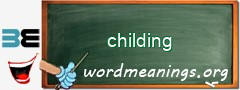 WordMeaning blackboard for childing